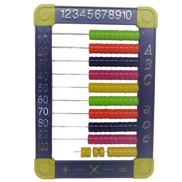 Brainware Bear Blue Plastic Abacus 100 Beads Flatboard