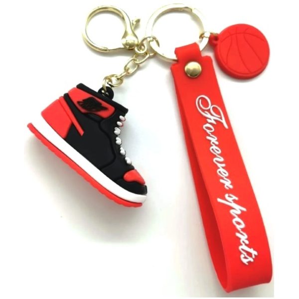 Casey High Top Mini Sneaker Design 3D KeyChain Red And