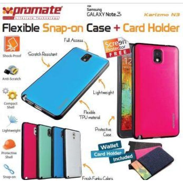 Promate Karizmo-N3.Pink Elegant Multi-Color Flexi-Grip