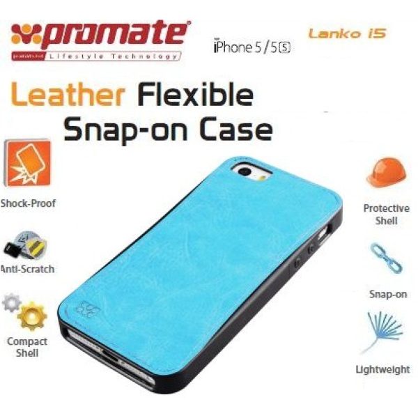 Promate Blue Lanko.i5 Hand Crafted Leather Case