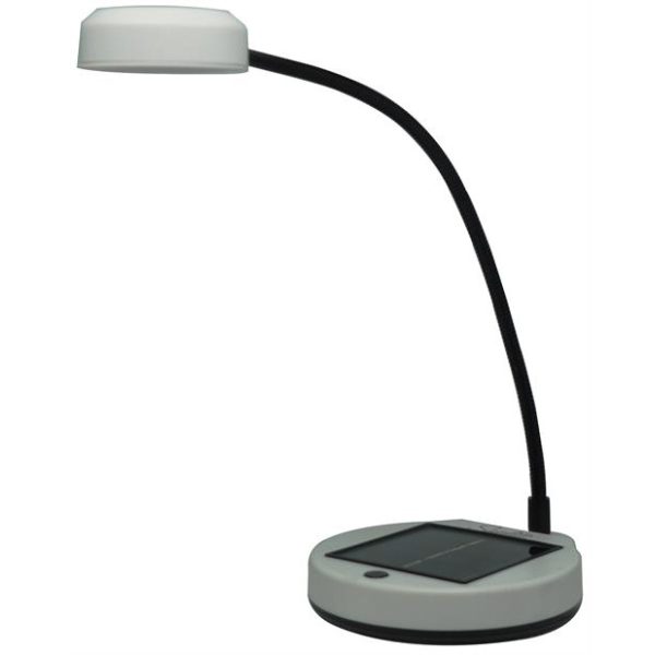 Noble White SunLite Solar Powered Tabletop Lamp