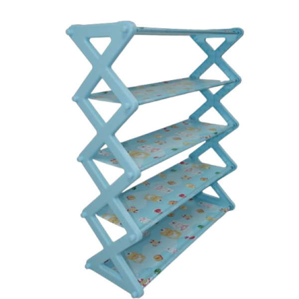 Nordic Wind Cross 5 Tier 15 Shoe Rack Blue