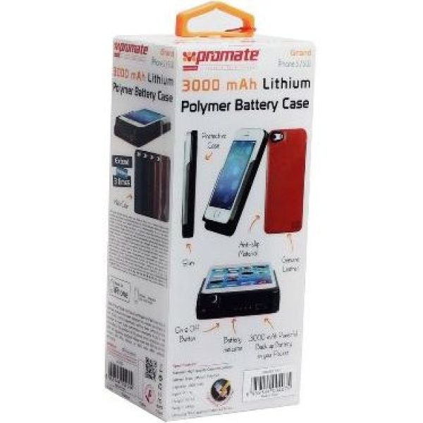 Promate Black Grand iPhone 5 Apple MFI Certified Leather case