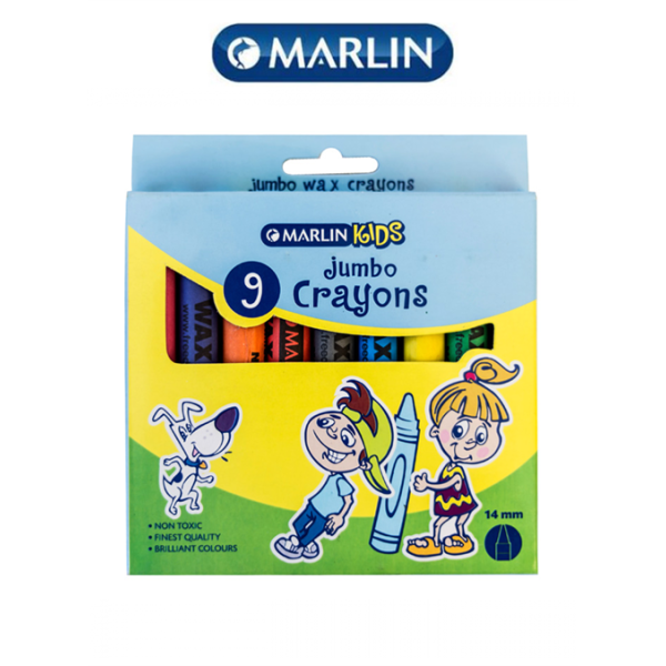 Marlin Kids Jumbo Wax Crayons 14mm