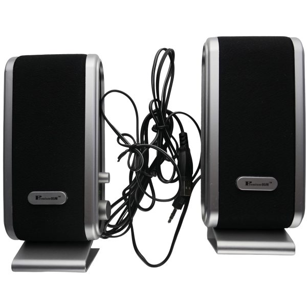 Unique USB Multimedia Speakers Black & Silver