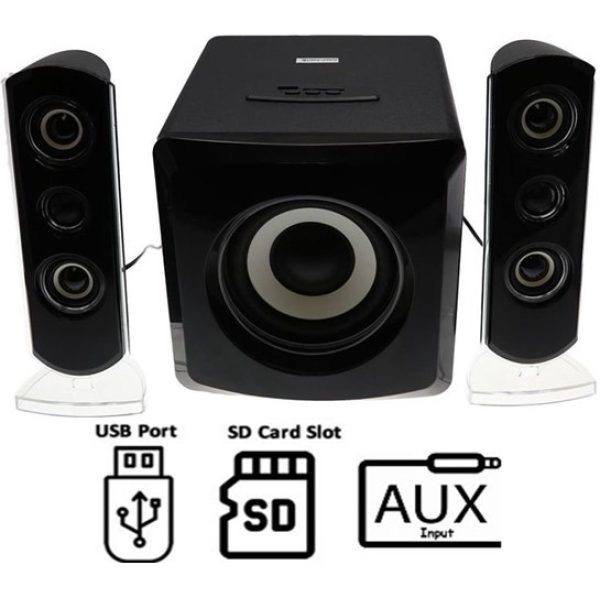 AudioMate 2 Channel and Subwoofer Stereo Speaker System
