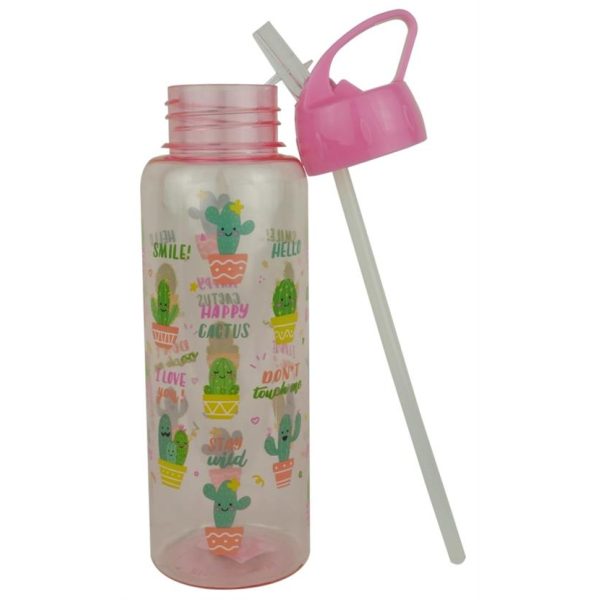 Casey FlipTop 1 Litre Plastic Water Bottle Pink
