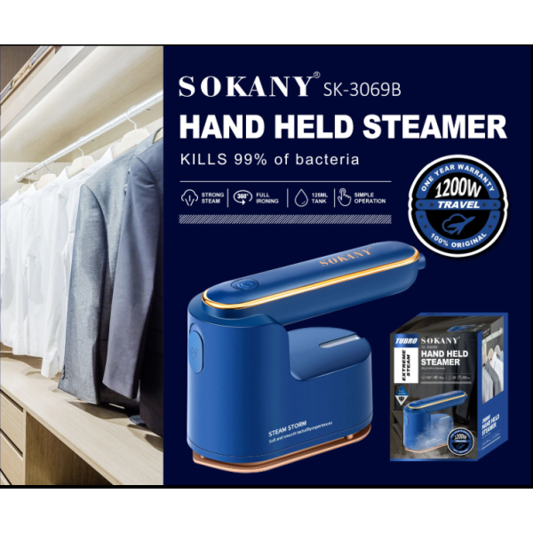 Sokany SK3069B Handheld Steamer Blue