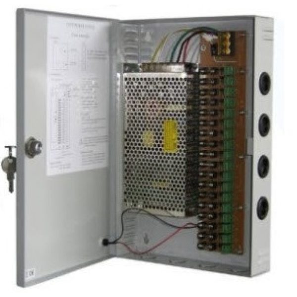Securnix 12VDC 10Amp 9 Channel CCTV Power Supply Input:110