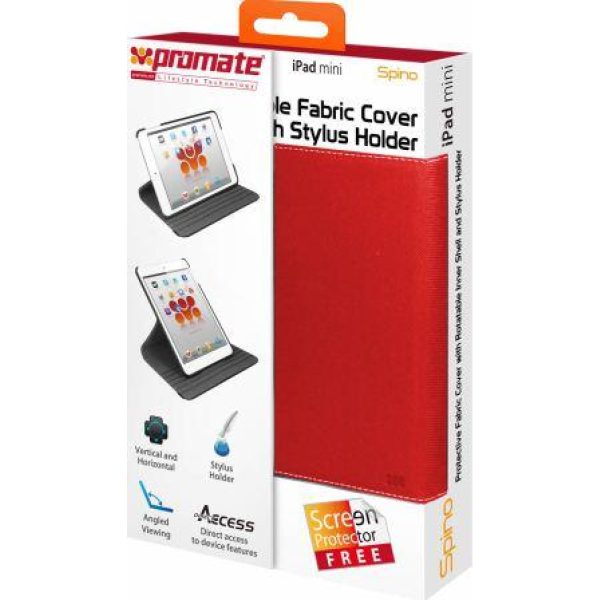 Promate Spino Protective Fabric Cover with Rotatable Inner