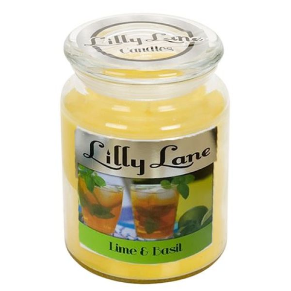 Lilly Lane Lime & Basil Infusion Scented Candle Large