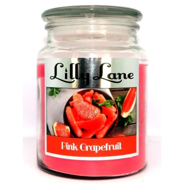 Lilly Lane Grapefruit Scented Candle Large Lidded Mason