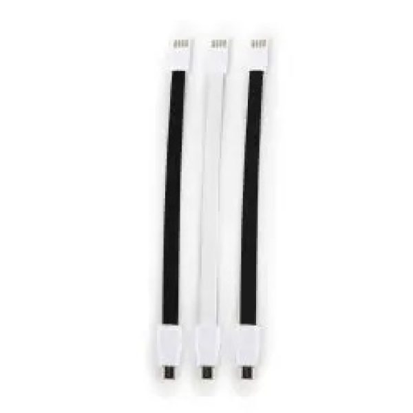 Whizzy Black and White Designer 3 Pack Micro USB Charge Cable