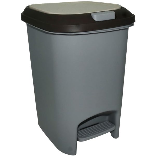 Casey 10 Litre Step On Pedal Waste Bin Grey