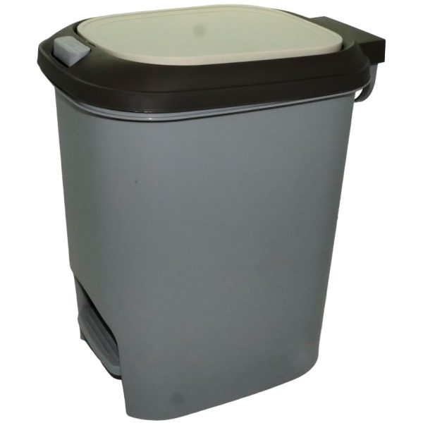 Casey 15 Litre Step On Pedal Waste Bin Grey
