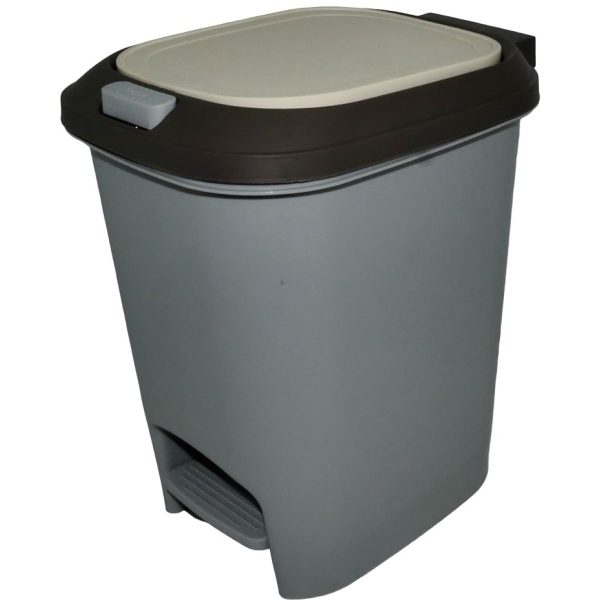 Casey 20 Litre Step On Pedal Waste Bin Grey