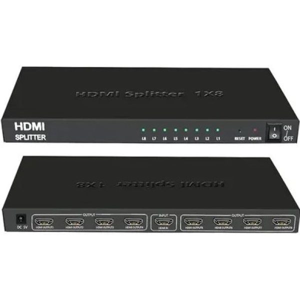 UniQue 4K x 2K Ultra HD 8 Port HDTV Splitter