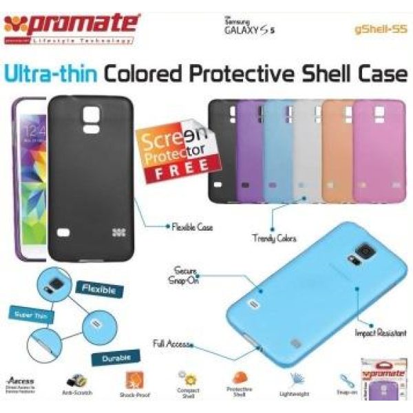 Promate Black  Gshell S5 Ultra-thin Colored