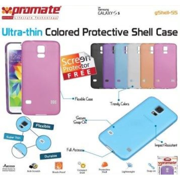 Promate Pink Gshell S5 Ultra-thin Colored