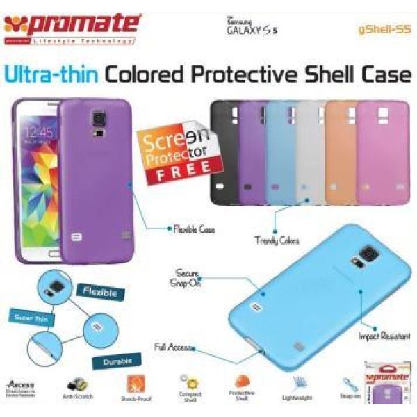 Promate Purple Gshell S5 Ultra-thin Colored