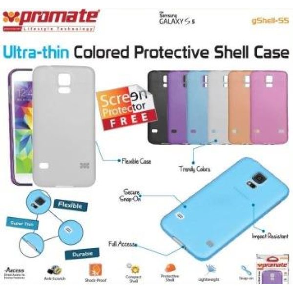 Promate White Gshell S5 Ultra-thin Colored