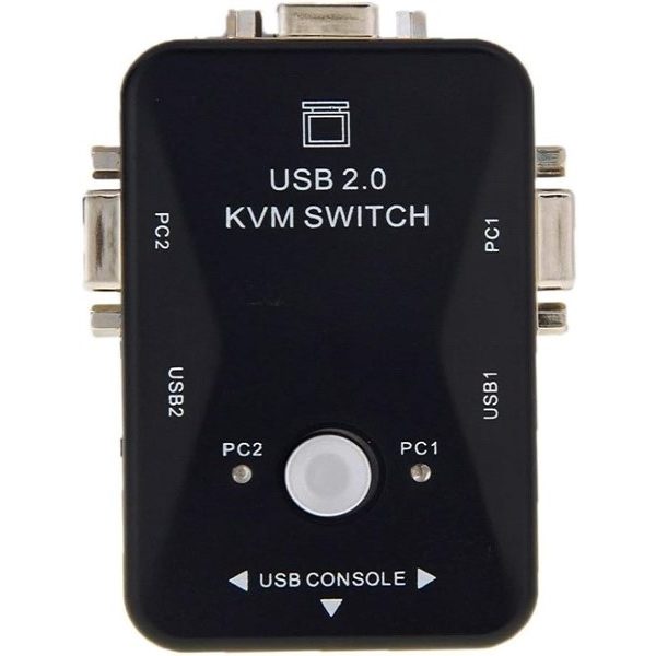 UniQue KVM 2 Port VGA USB 2.0 Manual Switch