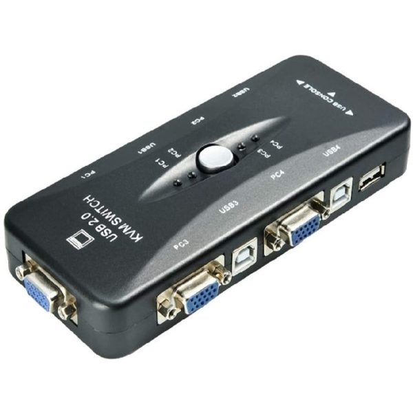UniQue VGA 4 Port Manual USB2.0 KVM Switch