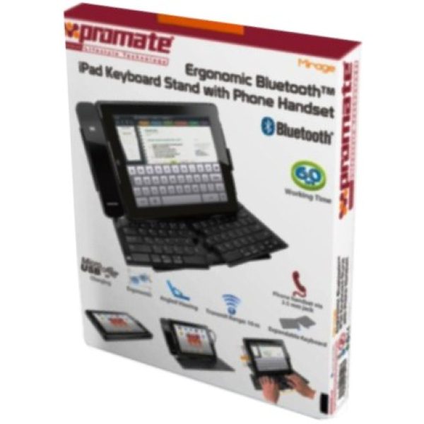 Promate Wireless Bluetooth Keyboard with Phone Handset