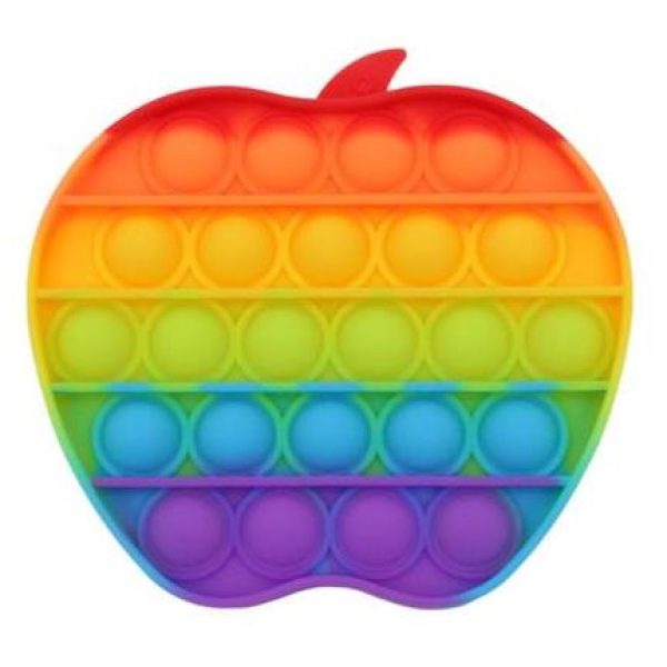Sceedo Pop It Bubble Apple Fidget  Rainbow