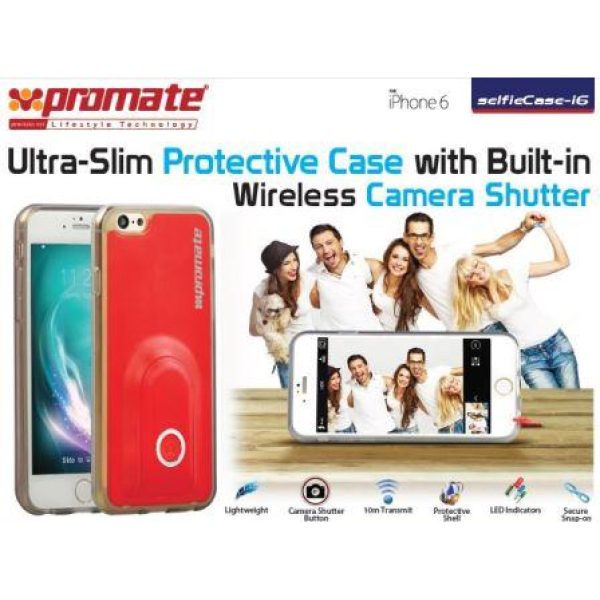 Promate Red selfieCase i6 Ultra Slim Protective case