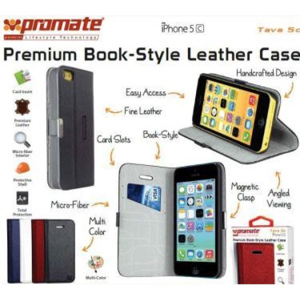 Promate Blue Tava 5C Book-Style Flip Case