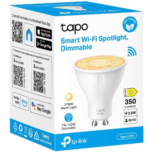 TP-Link Tapo L610 Smart Wi-Fi Dimmable Spotlight Bulb