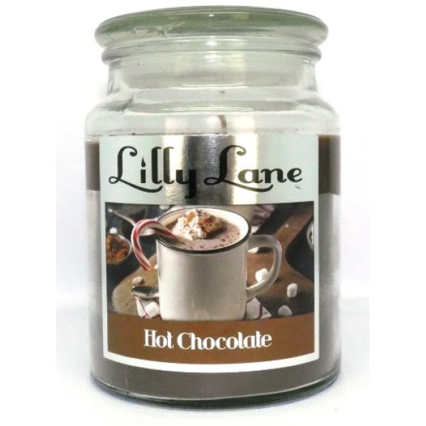 Lilly Lane Hot Chocolate Scented Candle Large Lidded Mason