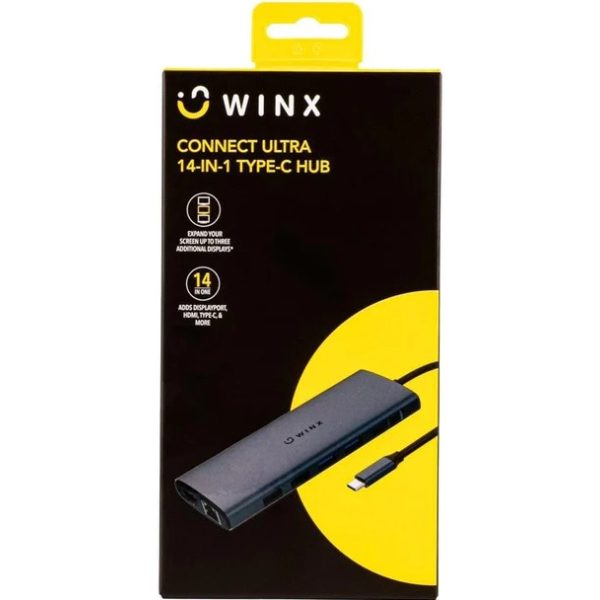 Winx CONNECT Ultra 14-in-1 Type-C Hub Silver