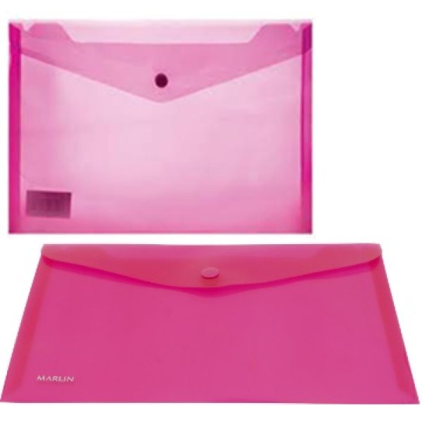 Marlin A4 Pink Carry Folder with Stud