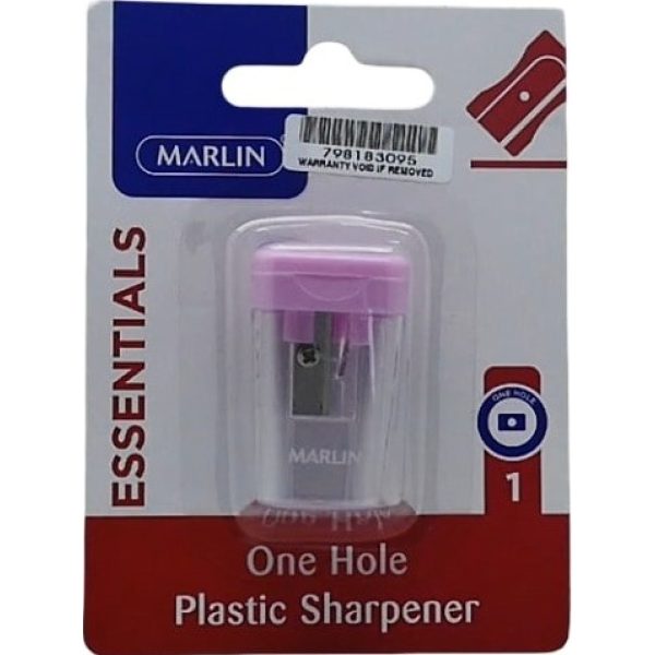 Marlin Essentials One Hole Plastic Pink Sharpener