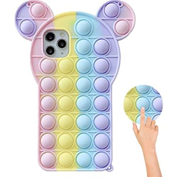 Sceedo Pop It Bubble Iphone X Cover Pink Rainbow No