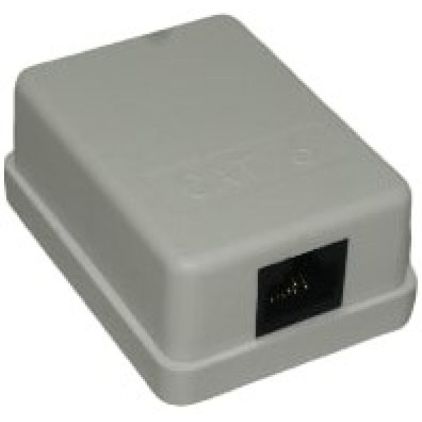 LinkQnet RJ45 CAT6 Single Wall Mount Surface Box