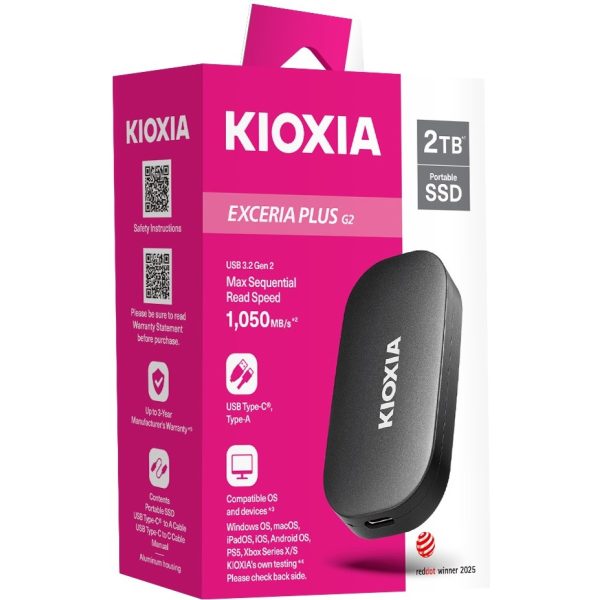 Kioxia Exceria Plus G2 2TB Portable SSD
