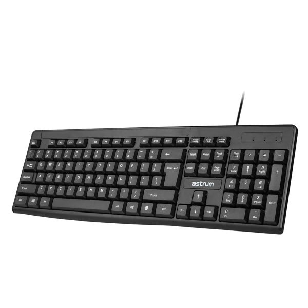 USB Keyboard 1.3m Slim 104 Keys Black - KB080