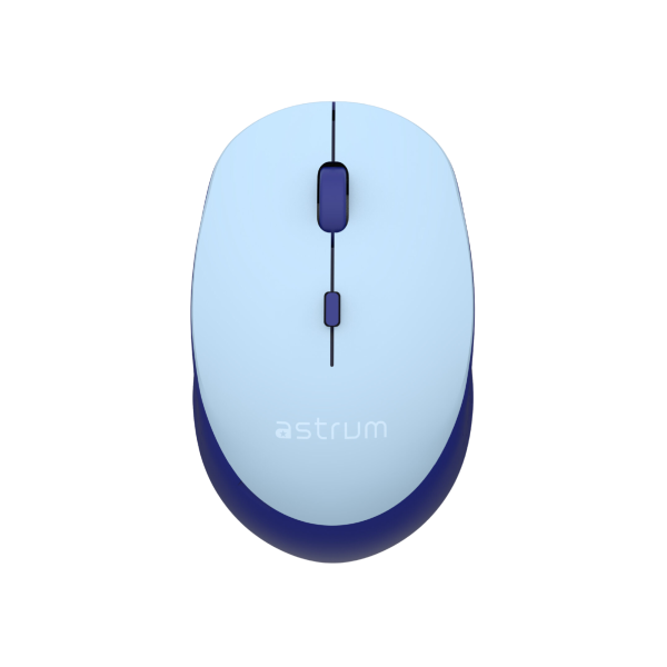 Wireless Optical Mouse -2.4GHz,1600DPI,4 Buttons, Silent Click - MW210 - Blue
