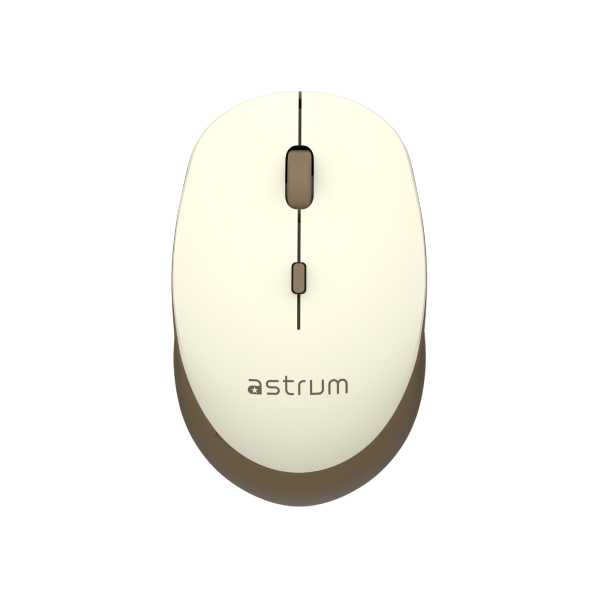 Wireless Optical Mouse -2.4GHz,1600DPI,4 Buttons, Silent Click - MW210 - Gold, Brown