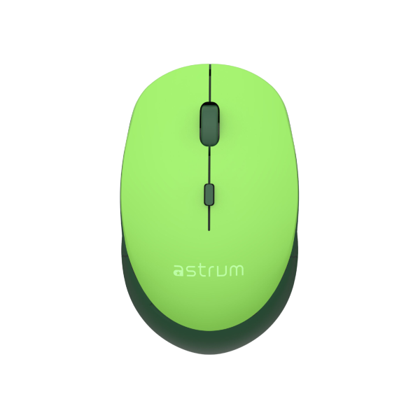 Wireless Optical Mouse -2.4GHz,1600DPI,4 Buttons, Silent Click - MW210 - Green