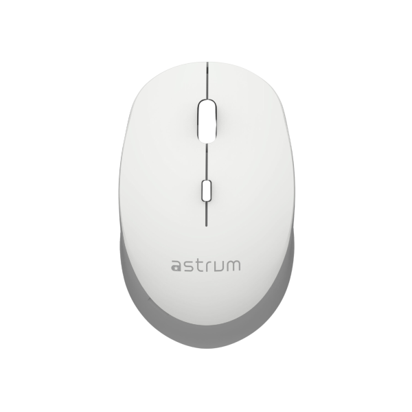 Wireless Optical Mouse -2.4GHz,1600DPI,4 Buttons, Silent Click - MW210 - White, Grey