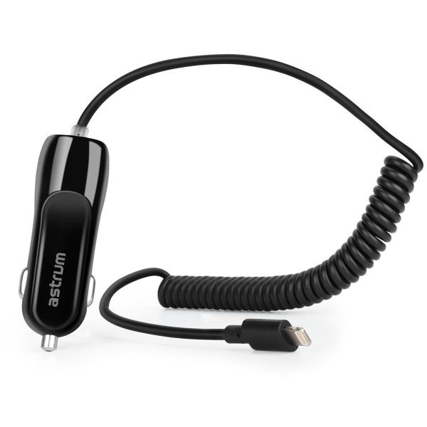 CC390 8 pin Lightning MFI Car Charger - Black