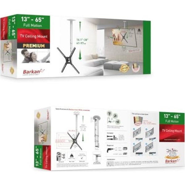 Barkan Full Motion Ceiling TV Mount