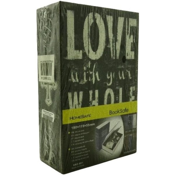 Casey Homesafe Paperback Metal Book Safe With Lock Love