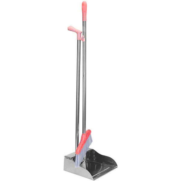 Casey Long Standing Dustpan And Broom Set Red