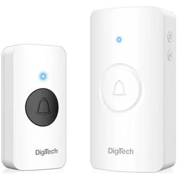 Digitech 100 Metres Wireless Doorbell White