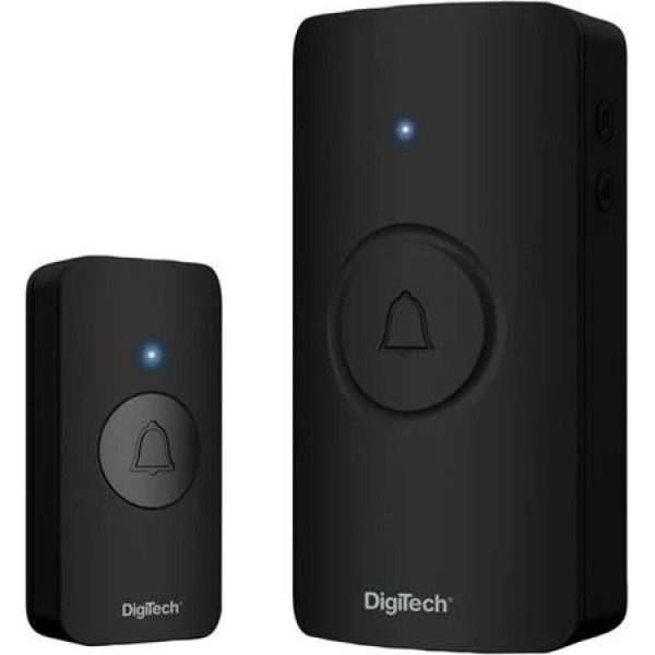 Digitech 100 Metres Wireless Doorbell Black